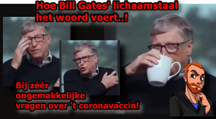 Bill Gates’ vaccinatieleugens in lichaamstaal..!!